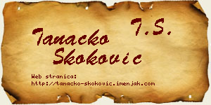 Tanacko Skoković vizit kartica
